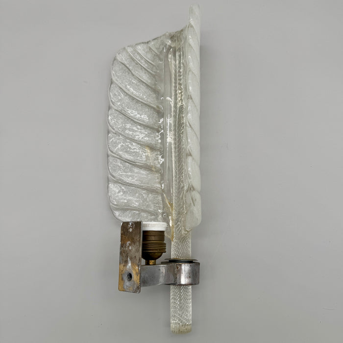 Applique "Piuma" vetro Murano Barovier & Toso 1930 ca