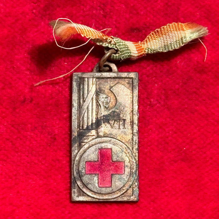 Medaglia pendente Croce Rossa ventennio tricolore 1928