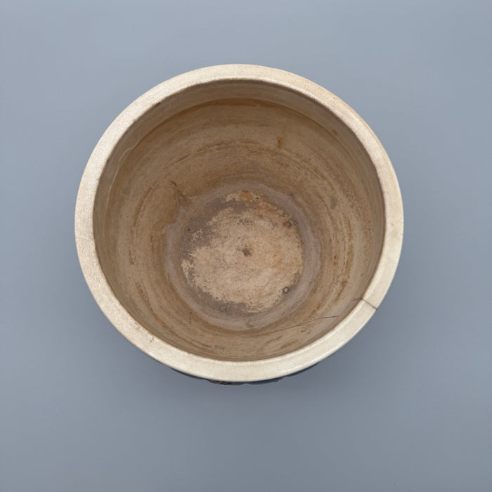 Vaso Giapponese in ceramica Satsuma figure su sfondo blu inizio XX sec.