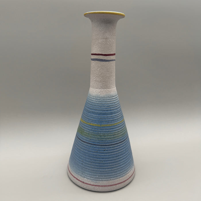 Vaso azzurro ceramica Gli Etruschi Firenze cono 1960 ca