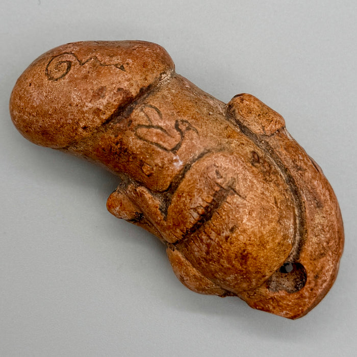 Palad Khik amuleto in terracotta fertilità maschile Thai inizio XX sec.