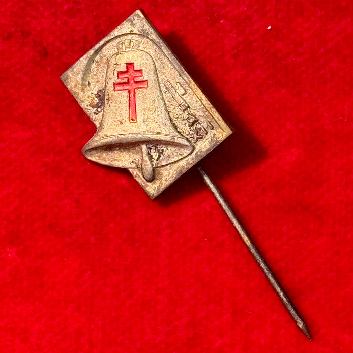 Distintivo Giornata delle Due Croci A.F. XII Campana 1933 argentato