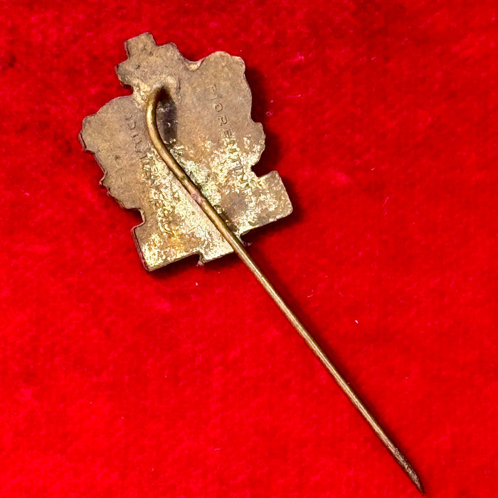 Distintivo Giornata delle Due Croci "Guerra di civiltà e di liberazione" ottone 1930 ca