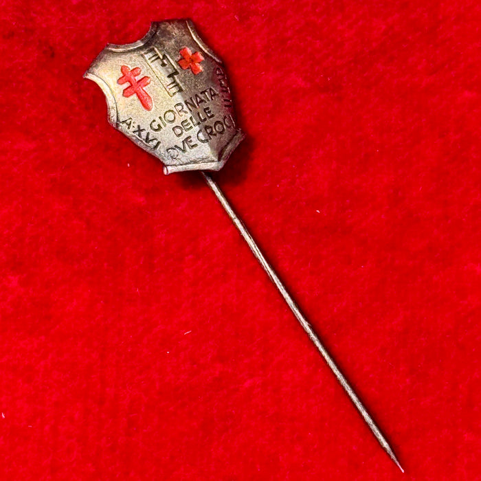 Distintivo Giornata delle Due Croci A.F. XVI scudo 1937