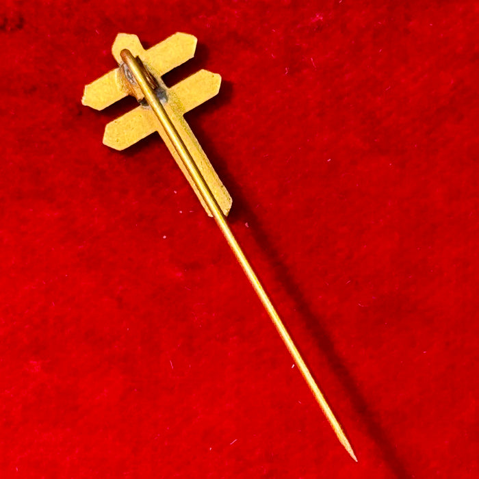 Distintivo Giornata delle Due Croci croci rosse smalto 1930 ca