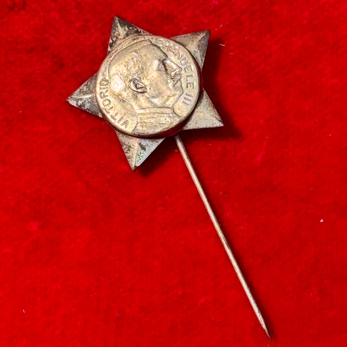 Distintivo Stella Regno d'Italia S.E. Re Vittorio Emanuele III profilo 1930 ca