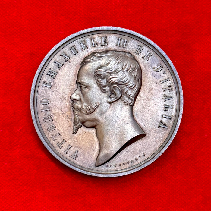 Medaglia Esposizione Italiana in Firenze Regno Vittorio Emanuele II 1861