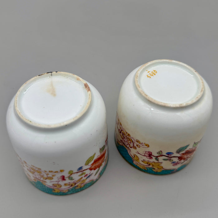 Tazze porcellana dipinta Sarreguemines Francia XIX sec.