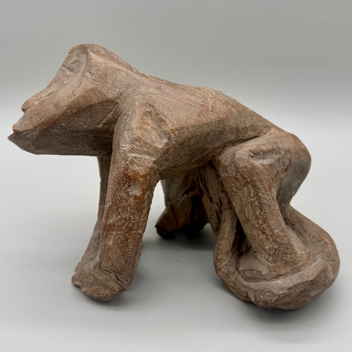 Scultura scimmia in legno teak Asia Indonesia XX sec.