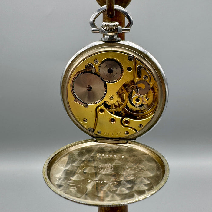 Zenith orologio da tasca cromato 47 mm Swiss 1930 ca