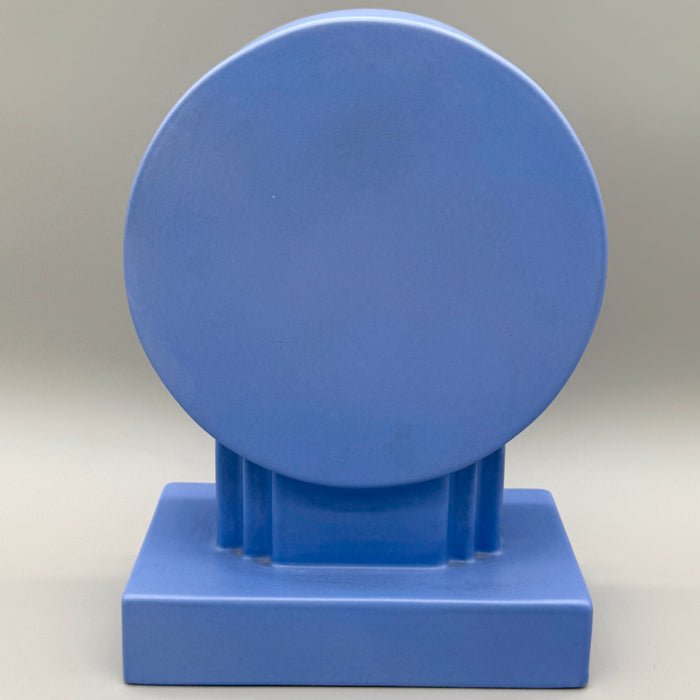 Vaso Yantra Y/33 BS ceramica smaltata azzurra Poltronova 1969