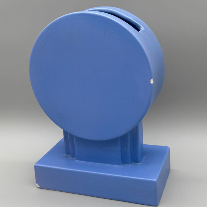 Vaso Yantra Y/33 BS ceramica smaltata azzurra Poltronova 1969