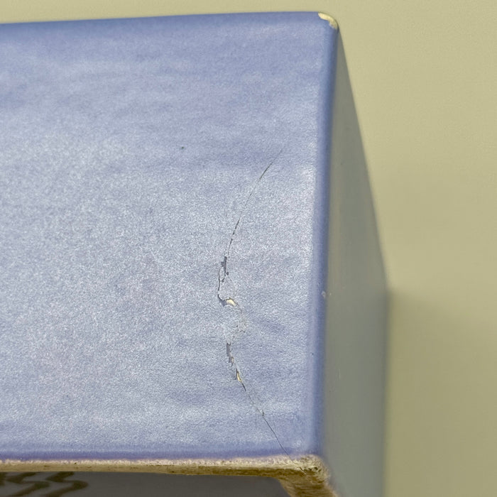 Posacenere Yantra YP/1 ceramica smaltata azzurra Poltronova 1969