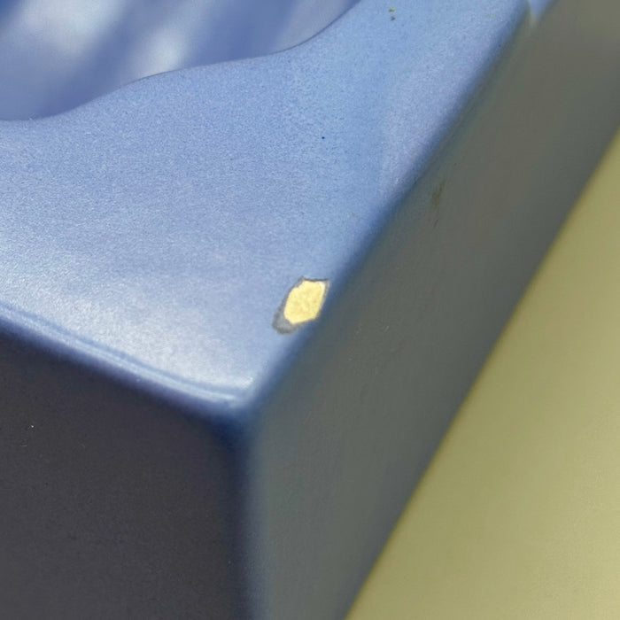 Posacenere Yantra YP/1 ceramica smaltata azzurra Poltronova 1969