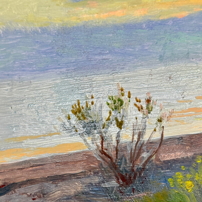 Cafiero Filippelli – “Tramonto sul mare (attr.)" – olio su tavola - 1963
