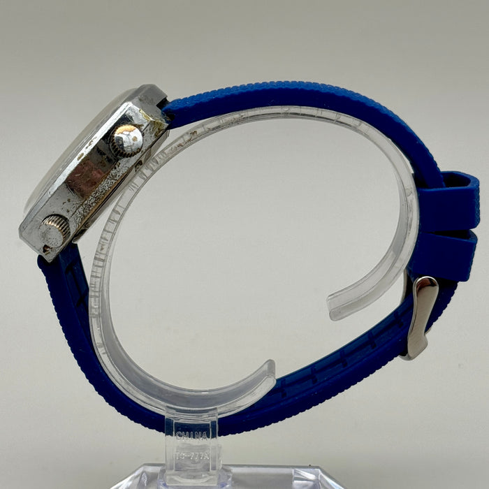 Breil Diver vintage orologio meccanico quadrante blu 38mm Swiss 1970 ca