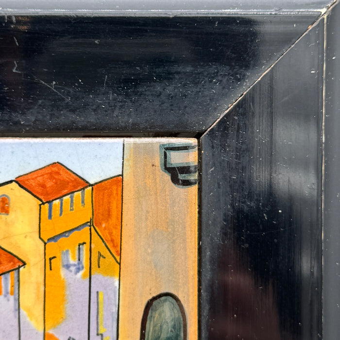 Dino Rofi – Nobile Contrada dell' Oca – mattonella ceramica in cornice - 1938