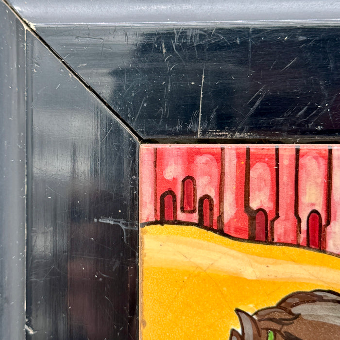 Dino Rofi – Nobile Contrada dell' Oca – mattonella ceramica in cornice - 1938