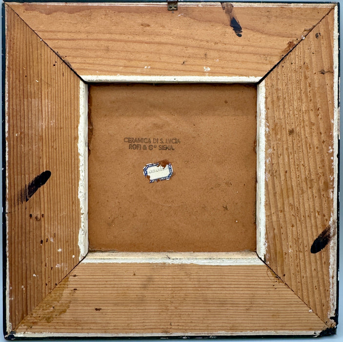 Dino Rofi – Nobile Contrada dell' Oca – mattonella ceramica in cornice - 1938