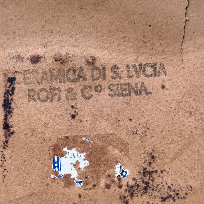 Dino Rofi – Contrada della Lupa – mattonella ceramica in cornice - 1939