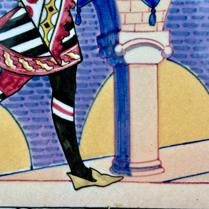 Dino Rofi – Contrada Priora della Civetta – mattonella ceramica in cornice - 1936