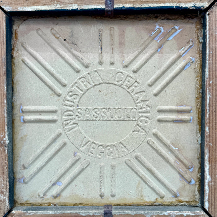 Dino Rofi – Contrada Priora della Civetta – mattonella ceramica in cornice - 1936