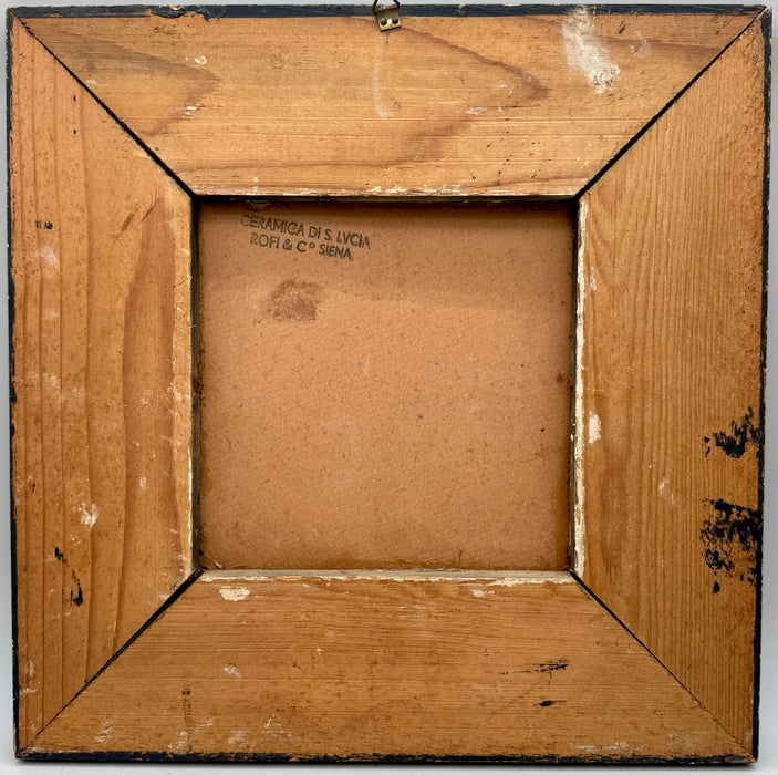 Dino Rofi – Contrada della Selva – mattonella ceramica in cornice - 1941