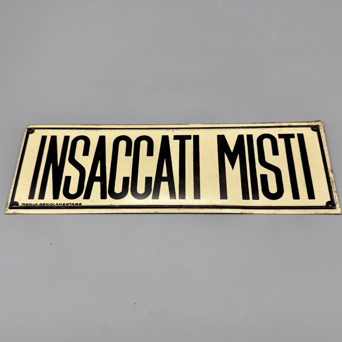 Insaccati Misti insegna alluminio alimentari vintage Italia 1970 ca (Copia)