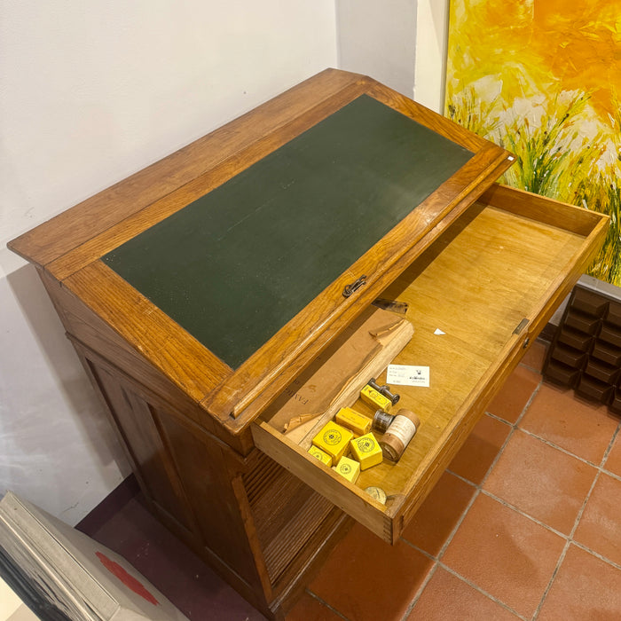 Scrivimpiedi antico a serrandina mobile Berti Firenze 1930 ca