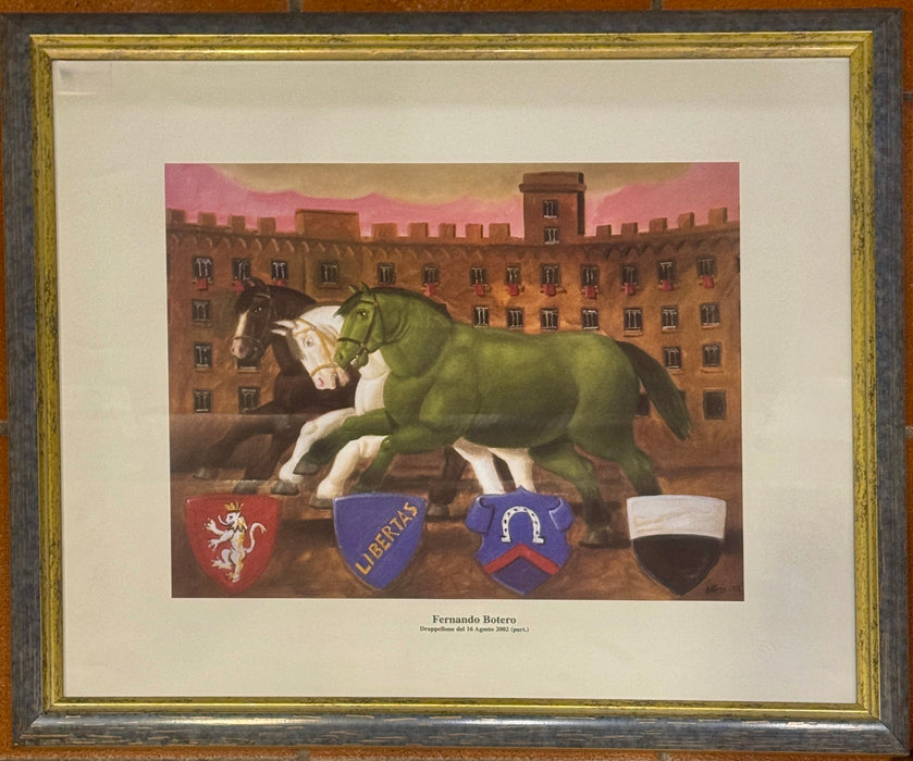 Fernando Botero – "Drappellone del 16 Agosto 2002 (part.)" – offset su carta - 2002