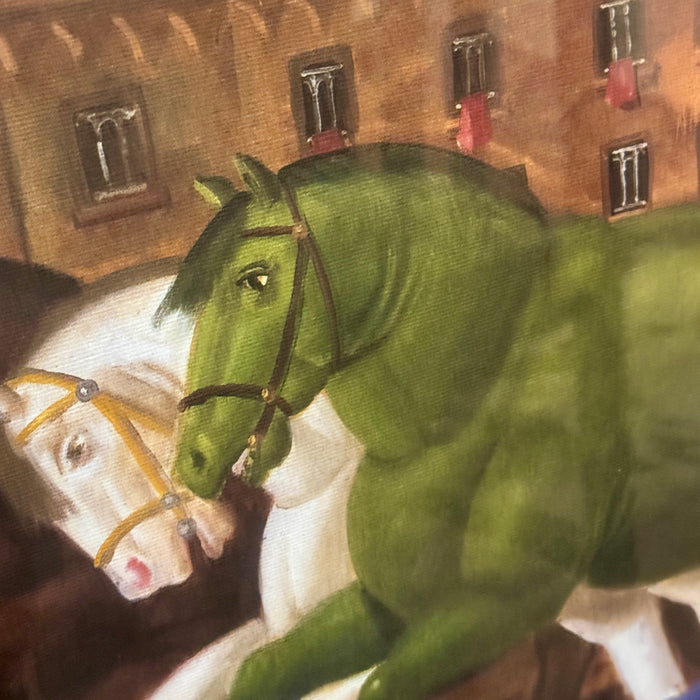 Fernando Botero – "Drappellone del 16 Agosto 2002 (part.)" – offset su carta - 2002