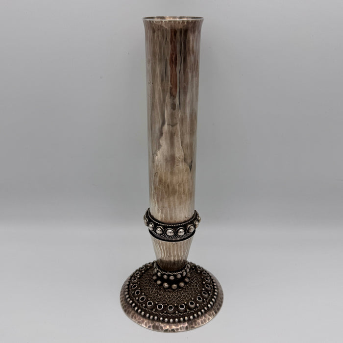 Vaso tulipaniera argento 0.900 orafo Guido Angelini Tripoli Libia Italiana 1935