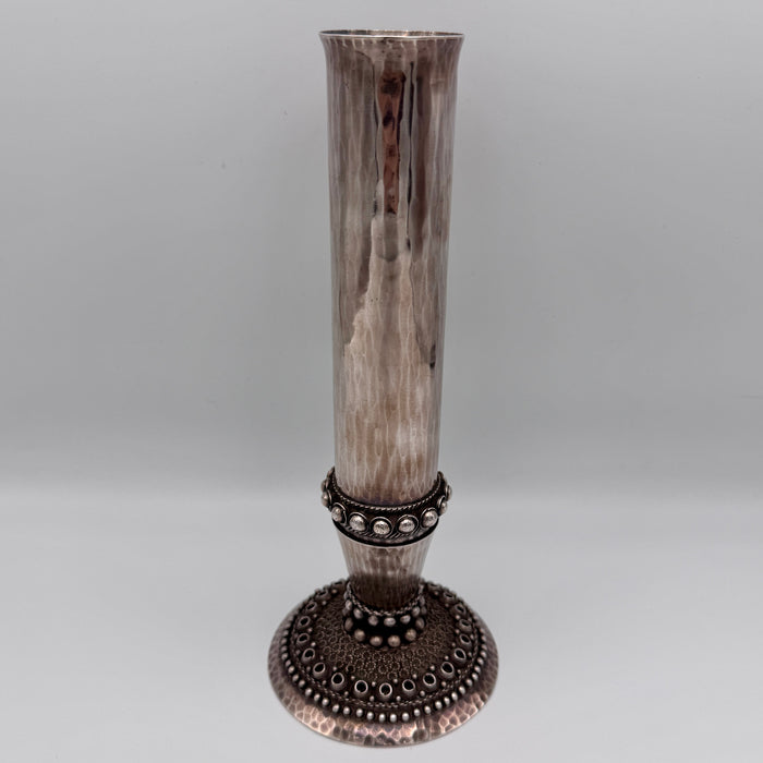 Vaso tulipaniera argento 0.900 orafo Guido Angelini Tripoli Libia Italiana 1935