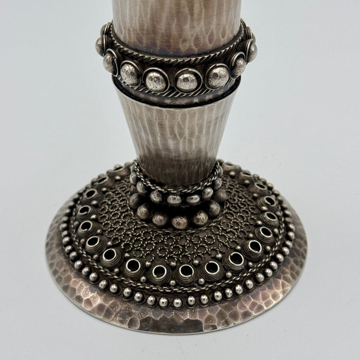 Vaso tulipaniera argento 0.900 orafo Guido Angelini Tripoli Libia Italiana 1935