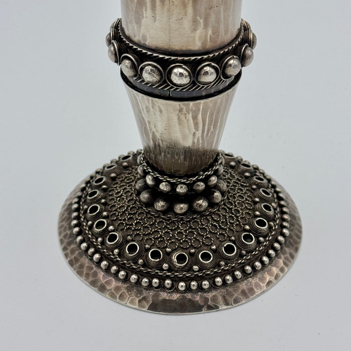 Vaso tulipaniera argento 0.900 orafo Guido Angelini Tripoli Libia Italiana 1935