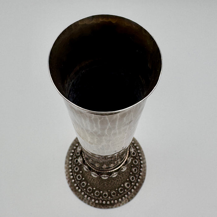 Vaso tulipaniera argento 0.900 orafo Guido Angelini Tripoli Libia Italiana 1935