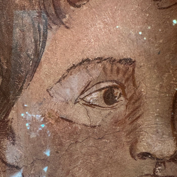 Gerardo Dottori - "Putto con pesci" - distacco di pittura murale applicato su tela - 1922