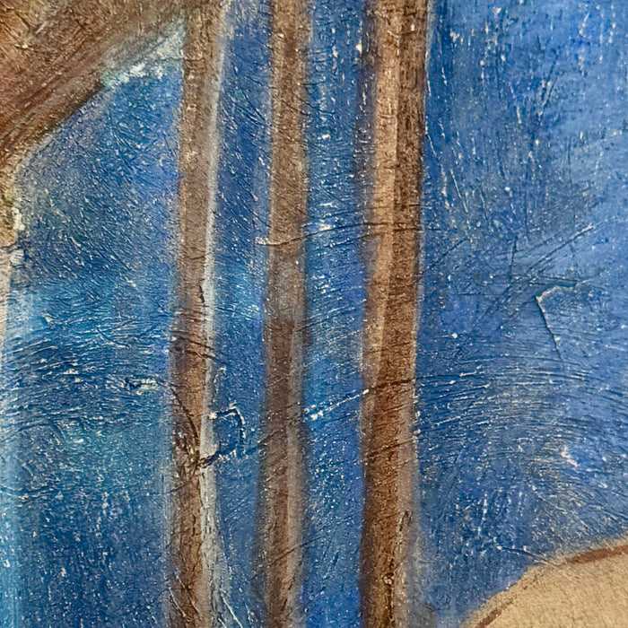 Gerardo Dottori - "Putto con pesci" - distacco di pittura murale applicato su tela - 1922