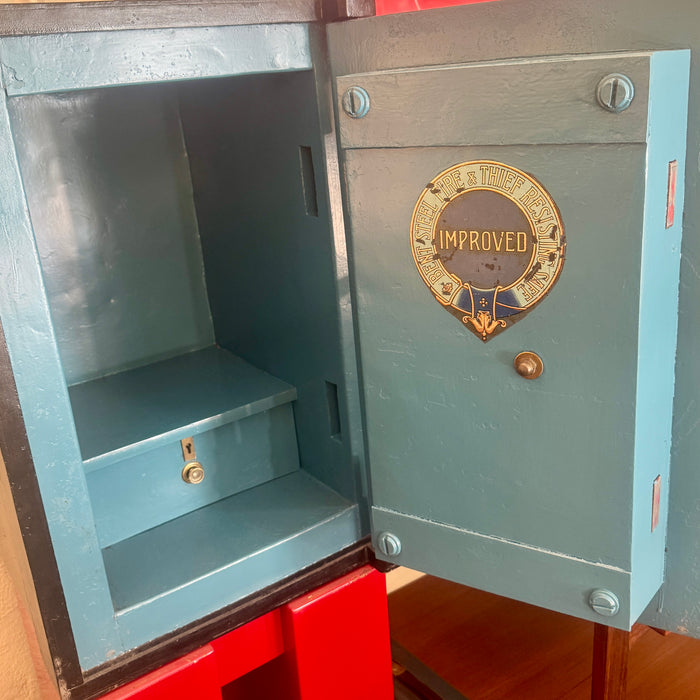 Cassaforte T. Withers & Sons restaurata UK 1900 ca