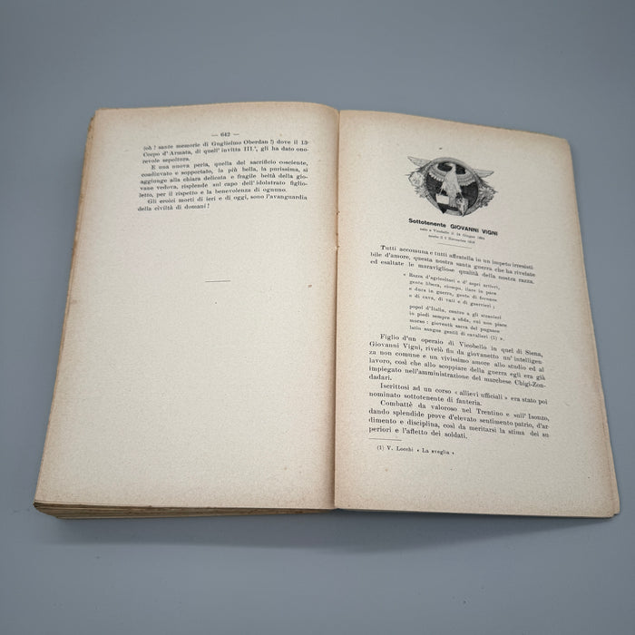 "Luce di Scomparsi" libro Maria Notari Olivotti Siena Gruppo Univ. Fasc. Senese 1921
