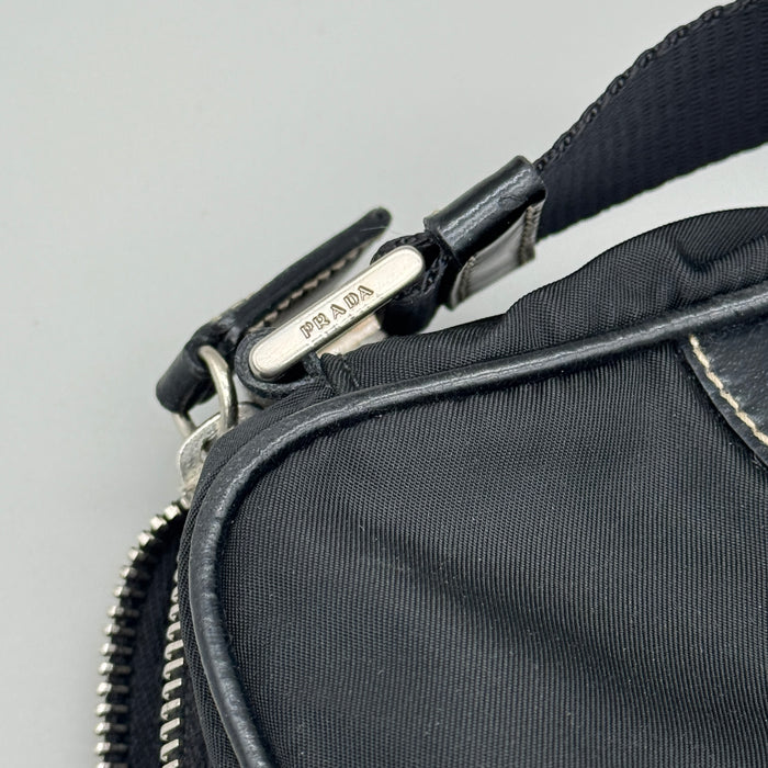 Prada Crossbody borsa in nylon nera unisex 2010 ca
