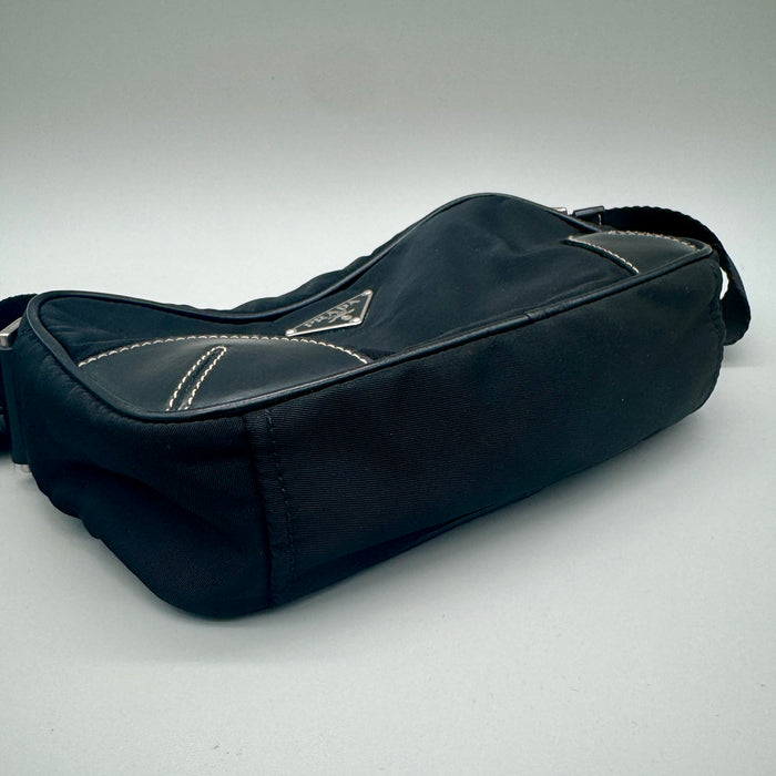 Prada Crossbody borsa in nylon nera unisex 2010 ca