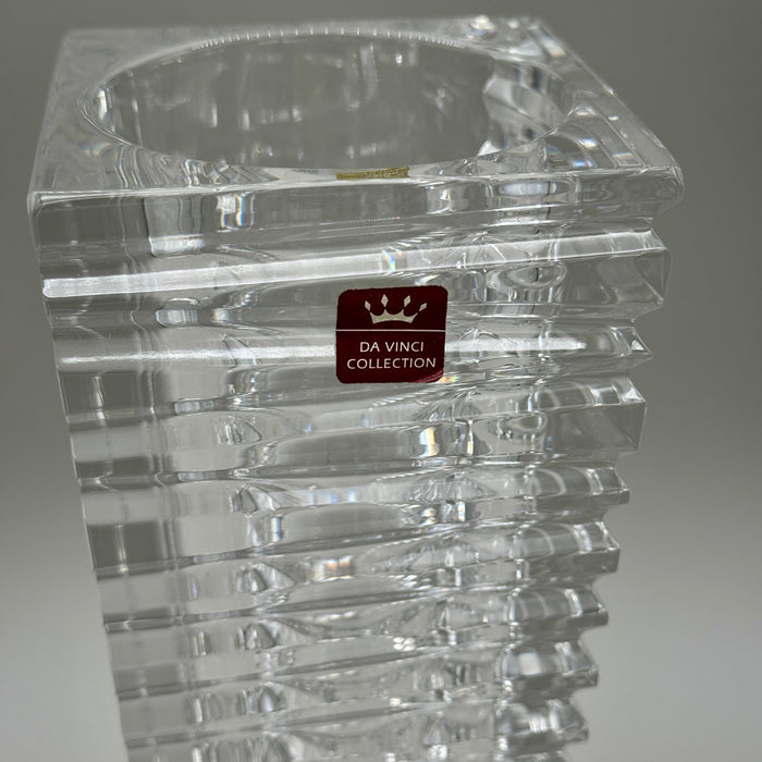 "Miraggio" vaso cristallo molato design Da Vinci Firenze 2000 ca