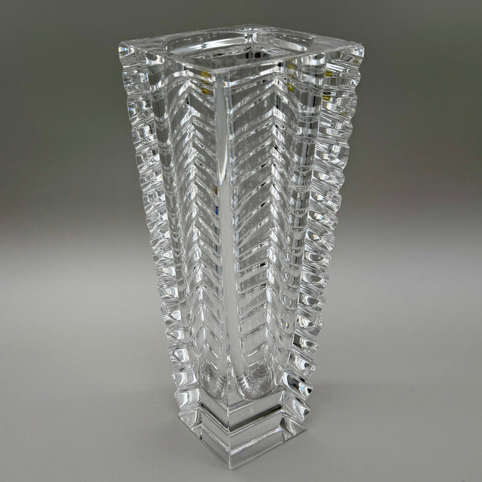 "Miraggio" vaso cristallo molato design Da Vinci Firenze 2000 ca