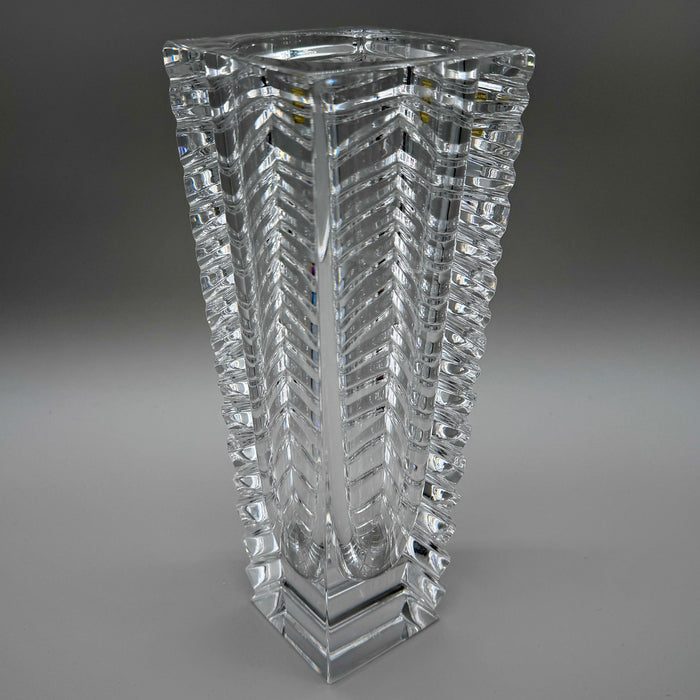 "Miraggio" vaso cristallo molato design Da Vinci Firenze 2000 ca