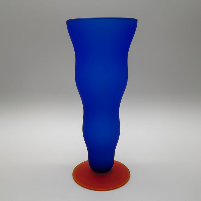 Vaso vetro design eclettico anonimo stile Sottsass 1990 ca