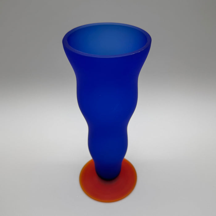 Vaso vetro design eclettico anonimo stile Sottsass 1990 ca