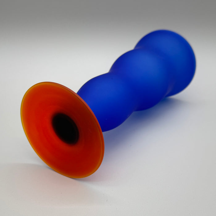 Vaso vetro design eclettico anonimo stile Sottsass 1990 ca