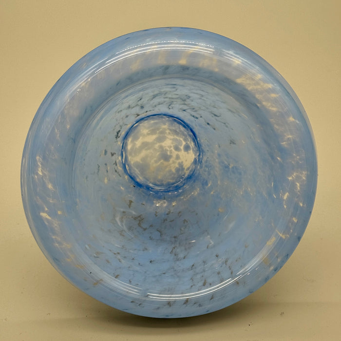 Vaso Murano azzurro porta candela 1990 ca