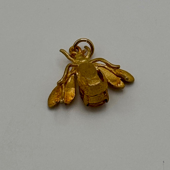 Pendente stile vintage ape argento dorato e pietra dura gialla Italia 2020 ca